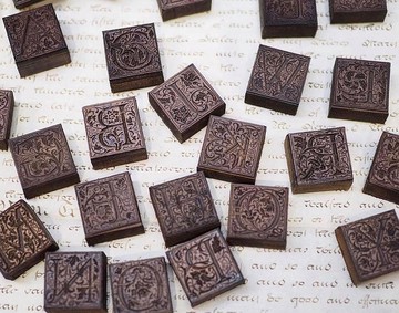 英國古董字母印刷塊 A-Z 印花款 單個出售