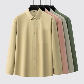 【新款熱賣】男士長袖秋季襯衫商務職業正裝免燙西裝襯衣工裝男士襯衫