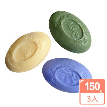 【LA LICORNE】獨角獸 法國馬賽皂香皂橢圓150g三入禮盒 蜂蜜/薰衣草/蜂蜜薰衣草橄欖