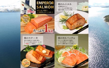 ＼大人気品／ エンペラーサーモン 900g × 訳あり いくら 400g 200g ×2 の 親子丼セット サーモン 小分け 刺身 食べ方いろいろ 醤油漬け 鮭卵 鮭いくら 海鮮 送料無料 人気 ランキング 北海道 白糠町 ※2024年4月末までにお届け※_I028-0914-2404