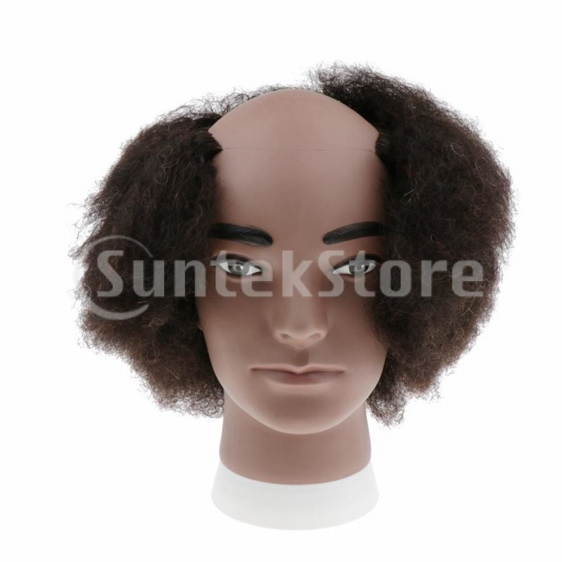Amazon.co.jp: 男のマネキンヘッド 100% 本物の人毛ハゲモデル