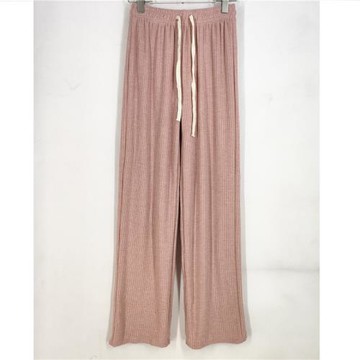 諾M系列秋冬款仿羊絨波浪紋窄版闊腿休閑褲E4-6