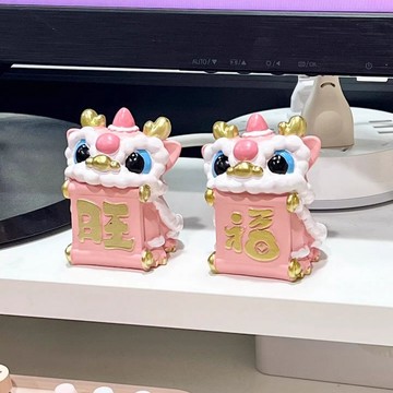 【✨台灣出貨✨】國潮爆款舞龍醒獅擺件石膏創意彩繪塗鴉娃娃diy塗色兒童桌麵招財手工禮物送對象閨蜜禮物DIY卡通可愛動漫