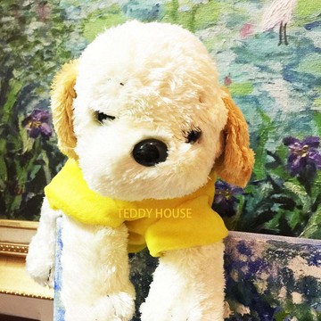 TEDDY HOUSE 【TEDDY HOUSE泰迪熊】泰迪熊玩偶公仔絨毛娃娃泰迪熊可愛偉恩軟毛狗(黃)