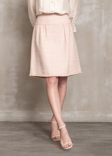 輕柔時光粉彩花紗短裙