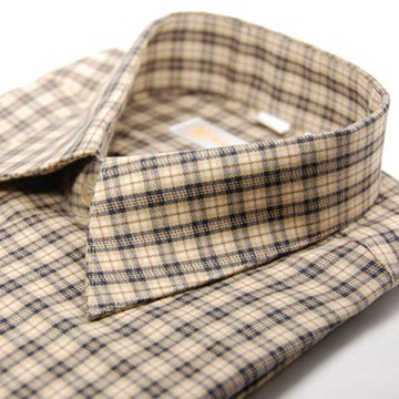 【金安德森】咖啡色經典小格紋短袖襯衫