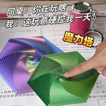 蘿蔔塔創意六邊形螺旋塔益智手指炫酷解壓玩具夜市擺攤批發 🔥台灣出貨🔥