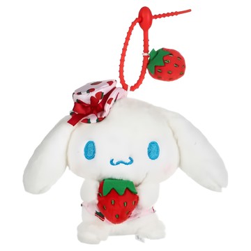 Cinnamoroll 大耳狗喜拿 可愛造型玩偶吊飾鑰匙圈 16 x 12cm 60g  大耳狗草莓季 白色 + 紅色 + 藍色  1個