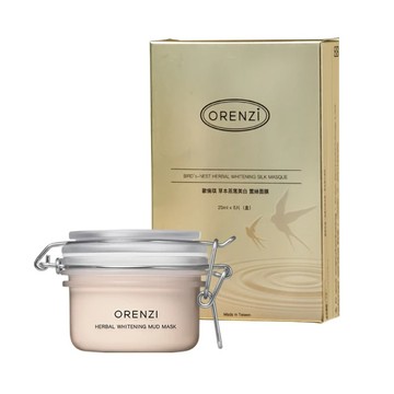 ORENZI 歐倫琪 草本泥膜 金絲燕窩萃取 台東池上米酵母精華 法國認證有機火山泥土  6片  1組