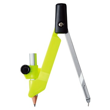 KUTSUWA CP214 三角形變型圓規 附日本製鉛筆 YE螢光黃  1個