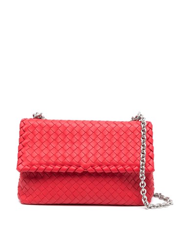 Bottega Veneta Pre-Owned - Olimpia Intrecciato shoulder bag - women - Calf Leather - One Size - Red