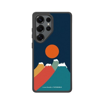 Galaxy S25 Ultra SolidSuit 黑 - ilovedoodle (Lim Heng Swee) - Cat Landscape - Colorful Mountains 貓咪五彩山
