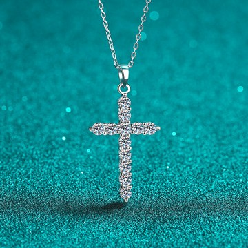 【巴黎精品】現貨+預購 莫桑鑽石項鍊飾品配件925純銀項鍊-0.36克拉鑽石項鏈莫桑鑽項鍊v1ae120