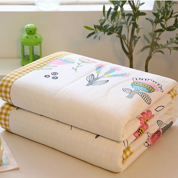 全棉夏涼被夏被純棉空調被ins風小清新單人兒童春秋被雙人薄被子