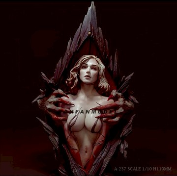 1/10H110MM 地獄女王半身像(原特) 樹脂兵人白模 A-237