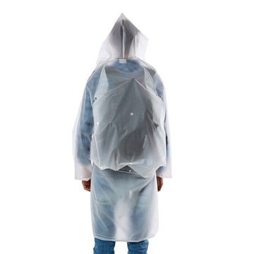 捷華 背包雨衣 單人雨具 機車雨衣 輕便雨衣 時尚雨衣  1入  白色  l號