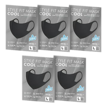 MASKITSCH Style Fit Cool Aqua 口罩 5入組  黑色  L