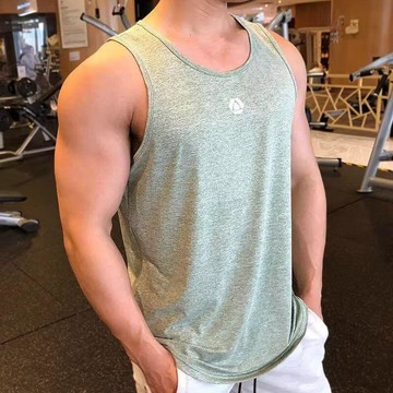下殺價 挑戰最低價 無袖上衣 背心上衣 夏天背心 運動上衣 跑步速幹背心男無袖運動T恤夏季薄款冰絲籃球訓練坎肩健身馬拉松