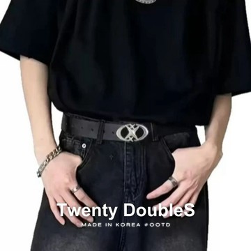 【20ss_select】韓國 Y2K三星金屬LOGO皮帶 男生皮帶 嘻哈 街頭 潮流 潮男 皮帶 穿搭 韓系穿搭 配件