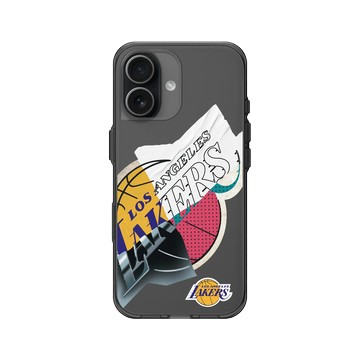 iPhone 17 Clear (相機按鈕) 酷墨灰 - NBA - 拼接系列-洛杉磯湖人 L.A. Lakers - Style Mix