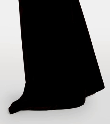 Carolina Herrera Ruched velvet bustier gown