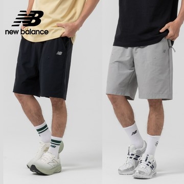 【New Balance】 NB MIT鬆緊抽繩短褲_男性_黑色/灰色__5862520289/5862520287