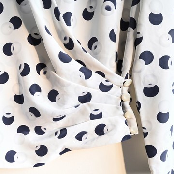 【蛋植物古著】日本製玉水星空印花古著襯衫上衣