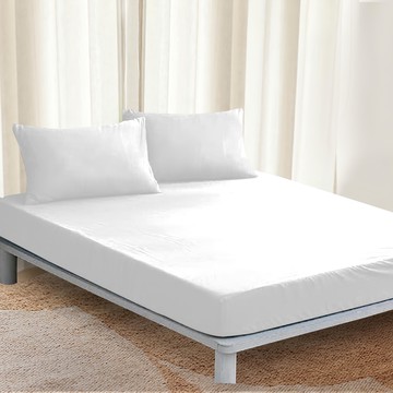 TPU膜抗菌劑保潔墊 醫保級SGS認證 TPU內膜 100%防水  雙人(5尺)  純粹白