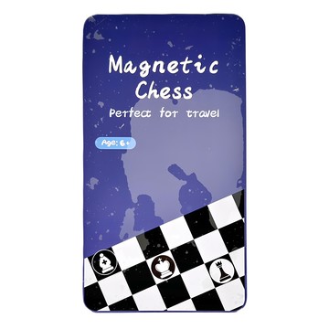 YouRPUZZLE 鐵盒西洋棋 G2484 磁性便攜 親子策略桌遊  1入