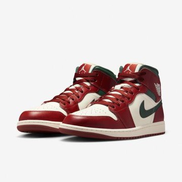 Nike 休閒鞋 Air Jordan 1 Mid 男鞋 紅 綠 中筒 AJ1 DQ8426-105