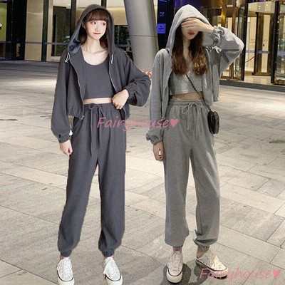 ヴィジョン ストリートウェア レディース 秋服 スウェット スポーツウェア 3点 長袖オーバー ロング丈パンツ 運動服 部屋着 ジャージ カジュアル 通販 Lineポイント最大get Lineショッピング