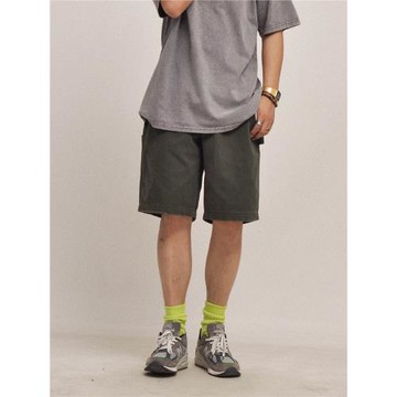 重磅水洗帆布質感！磨破做舊！夏季百搭多口袋航海工男士工裝短褲