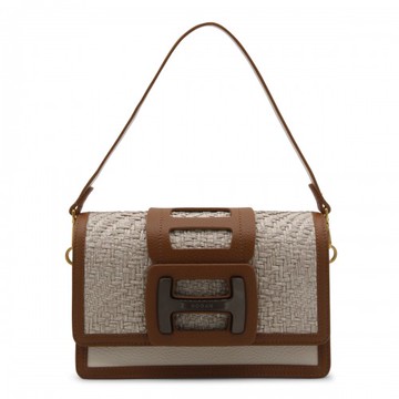 Hogan - Brown Leather Crossbody Bag Uni