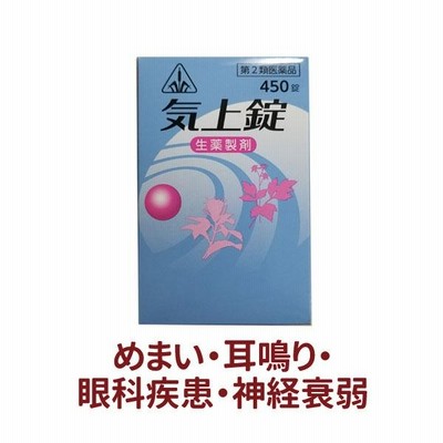 めまい 耳鳴り 神経衰弱 気上錠（きじょうじょう） 450錠 眼科疾患