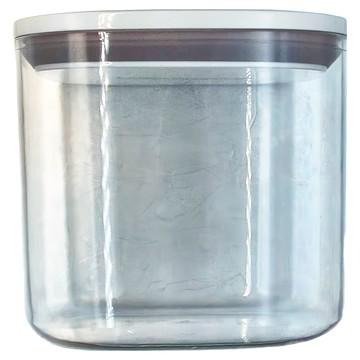 密封桶儲糧桶 1L PET+HIPS+ABS+矽膠材質 密封防蟲 加厚矽膠圈 防潮保鮮  白色  1個