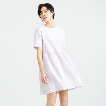 裝可愛寬鬆舒適短洋裝(粉紫色)-女