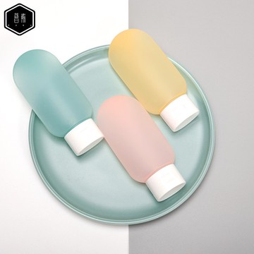 乳液化妆品分装瓶  60ml 3支裝彩色半透明 洗髮精沐浴露旅行分装瓶