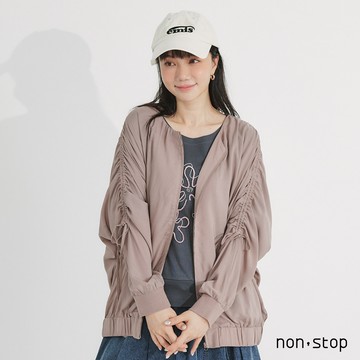 non-stop 輕盈隨性抽繩袖薄外套-2色