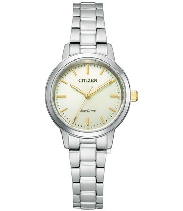 CITIZEN 星辰錶 清晰時尚光動能女錶(EM0930-58P)-27mm-白色鋼帶【刷卡回饋 分期0利率】【APP下單點數13倍送】