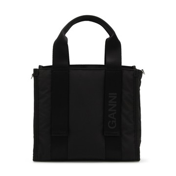 Ganni - Black Canvas Handle Bag