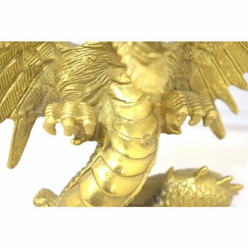 龍の置物 龍 応龍 応竜 翼 銅製置物 総合運 大 | LINEブランド