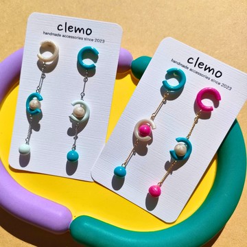 C 圓球 C 鈷藍【耳環】