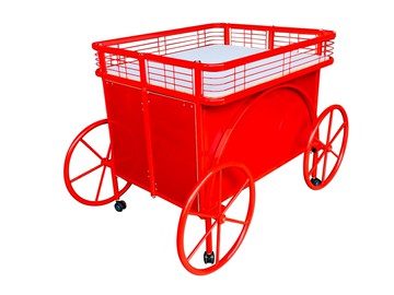 紅色小馬車/輪組造型花車/特製拍賣車/販賣台