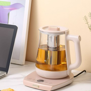 110V220V伏養生壺玻璃煮茶壺全自動煎壺燒水壺黑花茶壺出口歐美