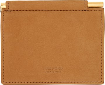 TOM FORD 黄褐色 Nubuck Folding Money Clip 卡包