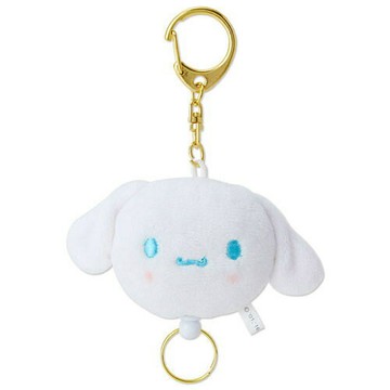 【震撼精品百貨】大耳狗 Cinnamoroll  大耳狗喜拿立體大頭絨毛造型伸縮鑰匙圈 震撼日式精品百貨