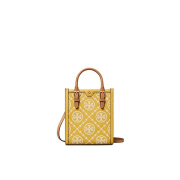 精選★TORY BURCH T MONOGRAM JACQUARD MINI N/S TOTE 手提單肩斜挎托特包 88650(白色現貨)【母親節禮物★菲尼斯 國際精品3折起 春夏新品 換季下殺】
