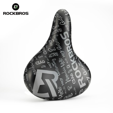 ROCKBROS 自行車車座高密度泡沫加厚寬舒適自行車座墊減震可安裝尾燈自行車配件