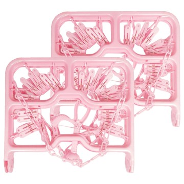 如意半 折疊曬衣架24夾 曬衣夾 台灣現貨  YS5014  2入