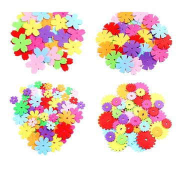 DIY材料 彩色白不織布貼片（星星款、愛心款、花花）布織布材料包 花片 愛心貼片 材料包 材料包素材